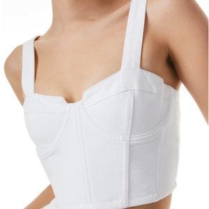 Jeanna Denim Bustier Crop Top